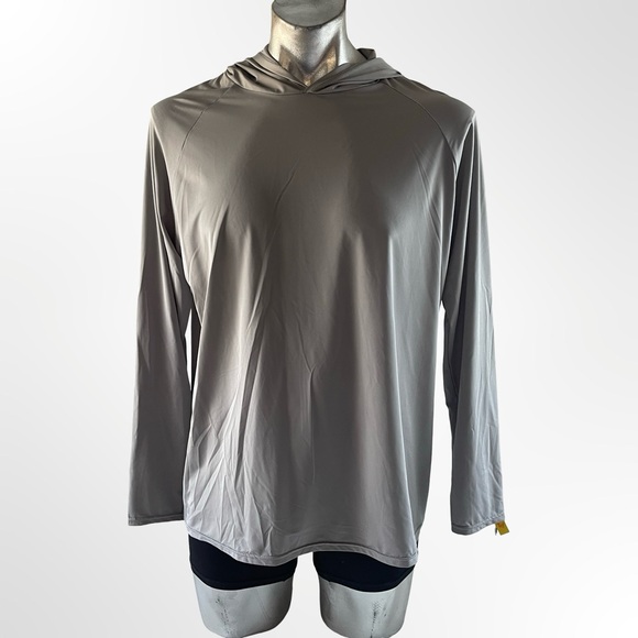 Two RE Red and Gray Hooded Long Sleeve Training Shirts Size M - Picture 2 of 4